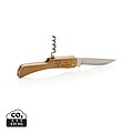 FSC® wooden knife with bottle opener
