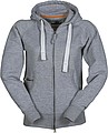 Full-zip hoodie, DALLAS+LADY MELANGE, melange grey, S