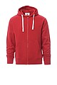 Full-zip hoodie, PORTLAND, red, XS