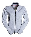 Full-zip sweatshirt, MELBOURNE MELANGE, melange grey/navy blue, S