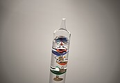 Galileo thermometer in glass