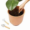 Garden set,3 pcs.in cotton bag, brown
