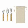 Garden set,3 pcs.in cotton bag, brown