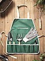 Garden tools in apron