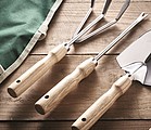 Garden tools in apron