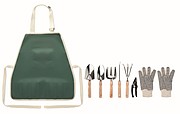 Garden tools in apron