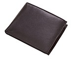 Genuine leather wallet with various slip-in pockets and a pocket for coins,colour black