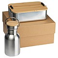 Gift set with drinking bottle and lunch box