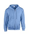 GILDAN HEAVY BLEND ADULT FULL ZIP HOODED 271gr, carolina blue, 2XL