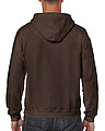 GILDAN HEAVY BLEND ADULT FULL ZIP HOODED 271gr, dark chocolate, 2XL