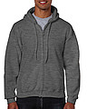 GILDAN HEAVY BLEND ADULT FULL ZIP HOODED 271gr, dark heather, 2XL
