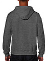 GILDAN HEAVY BLEND ADULT FULL ZIP HOODED 271gr, dark heather, 2XL