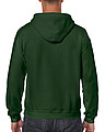 GILDAN HEAVY BLEND ADULT FULL ZIP HOODED 271gr, forest green, 2XL