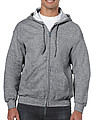 GILDAN HEAVY BLEND ADULT FULL ZIP HOODED 271gr, graphite heather, S
