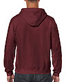 GILDAN HEAVY BLEND ADULT FULL ZIP HOODED 271gr, maroon, S