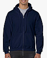 GILDAN HEAVY BLEND ADULT FULL ZIP HOODED 271gr, navy, S