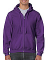 GILDAN HEAVY BLEND ADULT FULL ZIP HOODED 271gr, purple, S