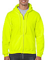 GILDAN HEAVY BLEND ADULT FULL ZIP HOODED 271gr, safety green, S