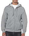 GILDAN HEAVY BLEND ADULT FULL ZIP HOODED 271gr, sport grey, S