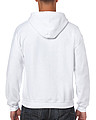 GILDAN HEAVY BLEND ADULT FULL ZIP HOODED 271gr, white, S