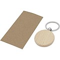 Giovanni beech wood round keychain
