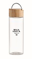 Glass bottle 500ml, bamboo lid