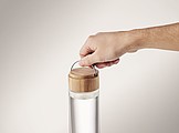 Glass bottle 500ml, bamboo lid