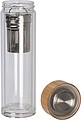 Glass bottle with bamboo lid and 420 ml capacity