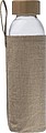 Glass Bottle with Bamboo Lid and Jute Cover