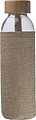 Glass Bottle with Bamboo Lid and Jute Cover