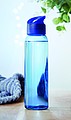 Glass bottle with PP lid with hanging/ carrying loop. Capacity 470 ml.