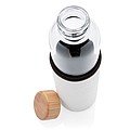 Glass bottle with textured PU sleeve,white