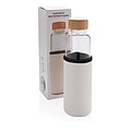 Glass bottle with textured PU sleeve,white