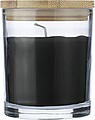 Glass candle, black
