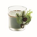 Glass candle holder