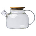 Glass jug with bamboo lid, 1000ml