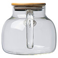 Glass jug with bamboo lid, 1000ml