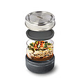 Glass Lunch Bowl 750ml, silver