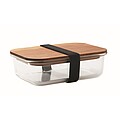 Glass lunch box 800ml, transparent