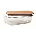 Glass lunch box 800ml, transparent