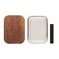 Glass lunch box 800ml, transparent