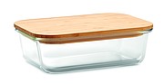Glass lunchbox with bamboo lid