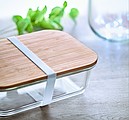 Glass lunchbox with bamboo lid