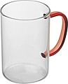 Glass Mug with colored Handle