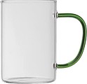 Glass Mug with colored Handle