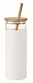 Glass tumbler 450ml bamboo lid