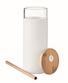 Glass tumbler 450ml bamboo lid