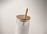 Glass tumbler 450ml bamboo lid