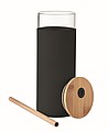 Glass tumbler 450ml bamboo lid