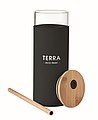 Glass tumbler 450ml bamboo lid